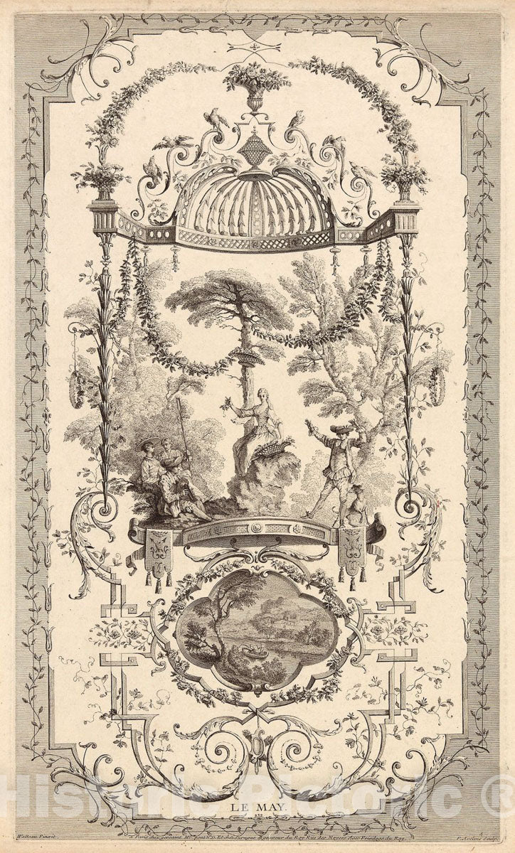 Art Print : Le May, Pierre Aveline, c.1741, Vintage Wall Decor :