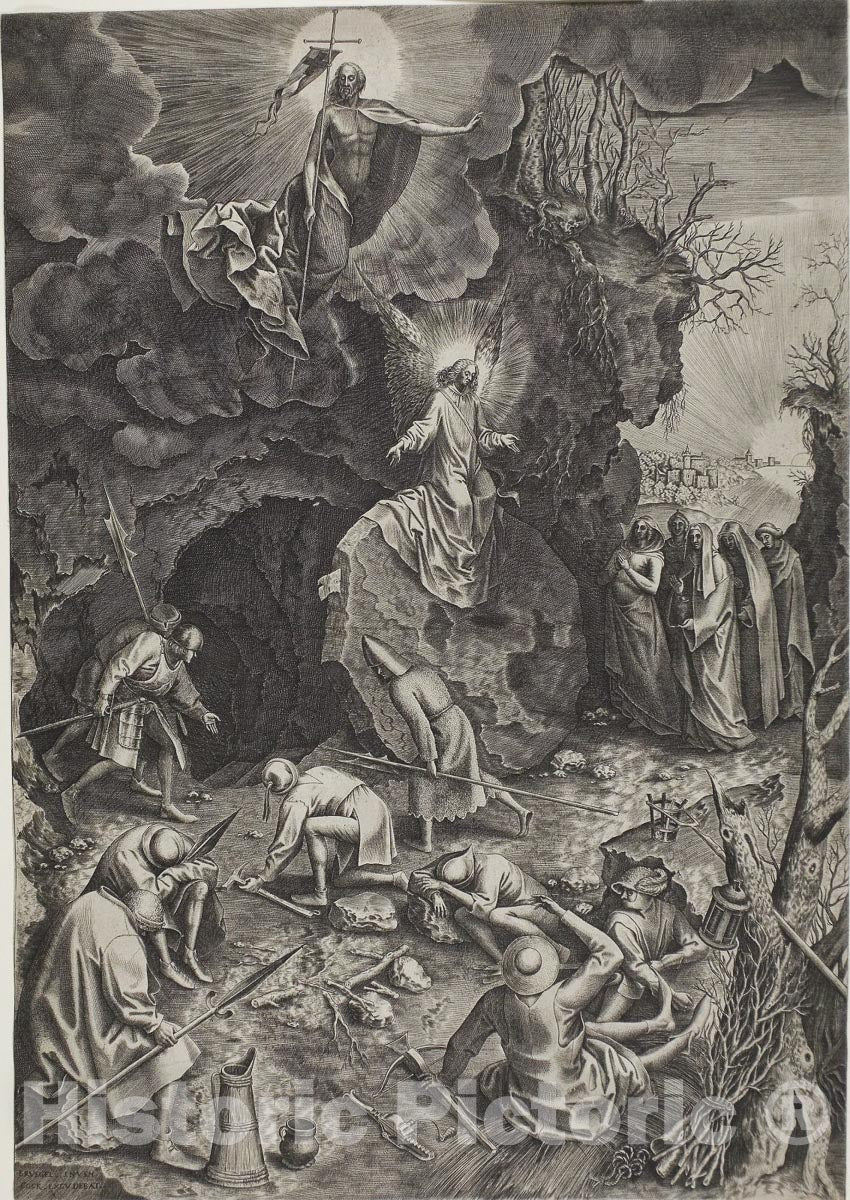 Art Print : The Resurrection, Pieter Bruegel, the elder, c.1580, Vintage Wall Decor :