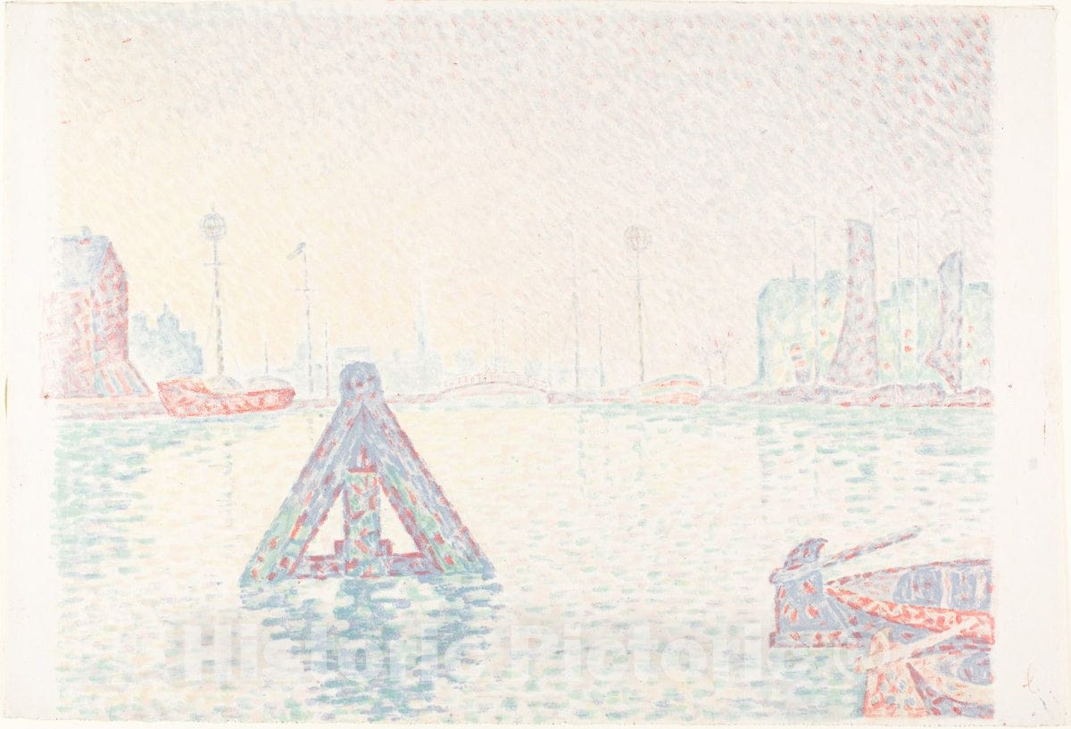 Art Print : In HollandÂ—The Buoy, Paul Signac, c 1896, Vintage Wall Decor :