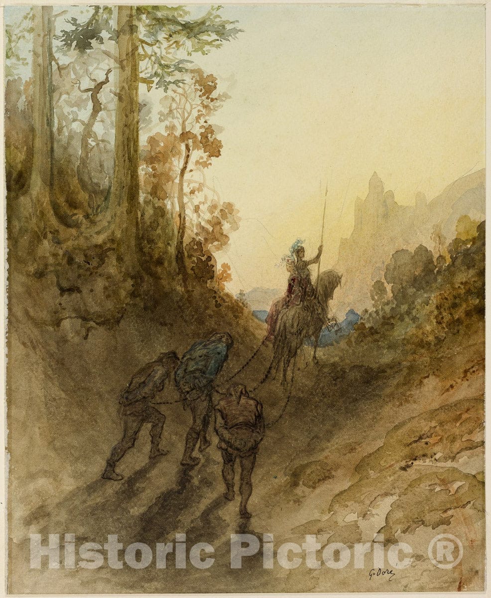 Art Print : The Giants are Captured, Gustave Dore, c.1876, Vintage Wall Decor :