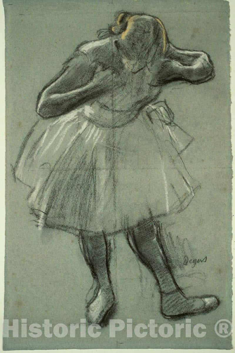 Art Print : Dancer Bending Forward, Hilaire Germain Edgar Degas, c.1877, Vintage Wall Decor :