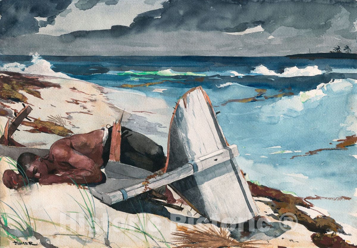 Art Print : After the Hurricane, Bahamas, Winslow Homer, c 1899, Vintage Wall Decor :