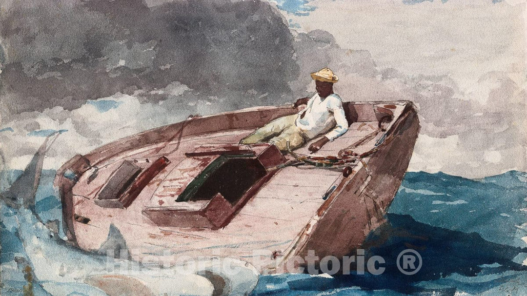 Art Print : The Gulf Stream, Winslow Homer, c 1899, Vintage Wall Decor :