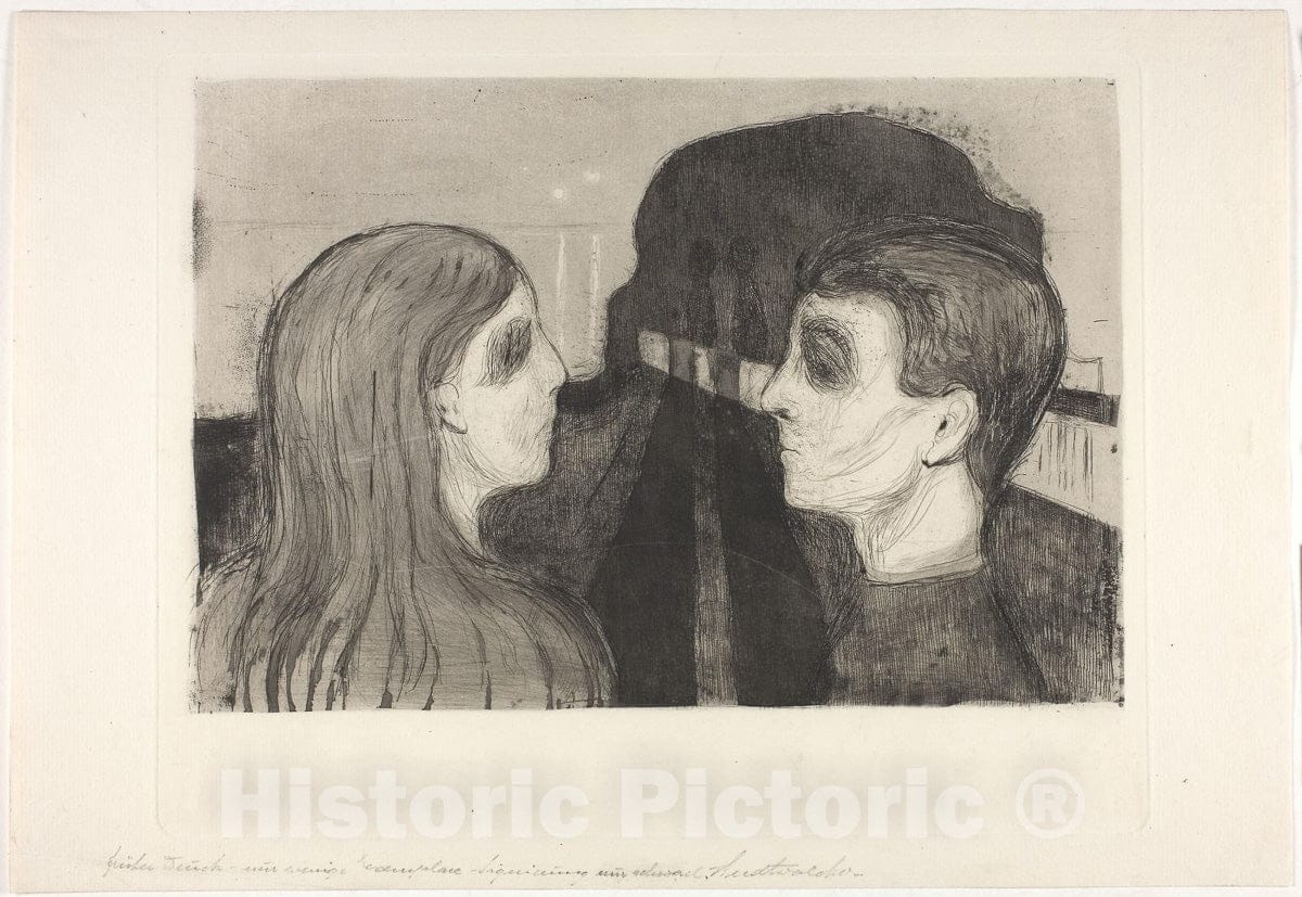 Art Print : Attraction II, Edvard Munch, c 1895, Vintage Wall Decor :