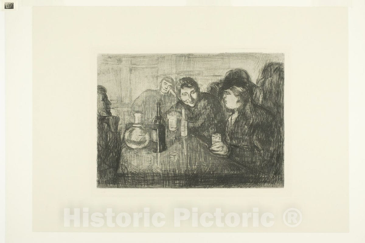 Art Print : Kristiania Bohemians I, Edvard Munch, c 1895, Vintage Wall Decor :