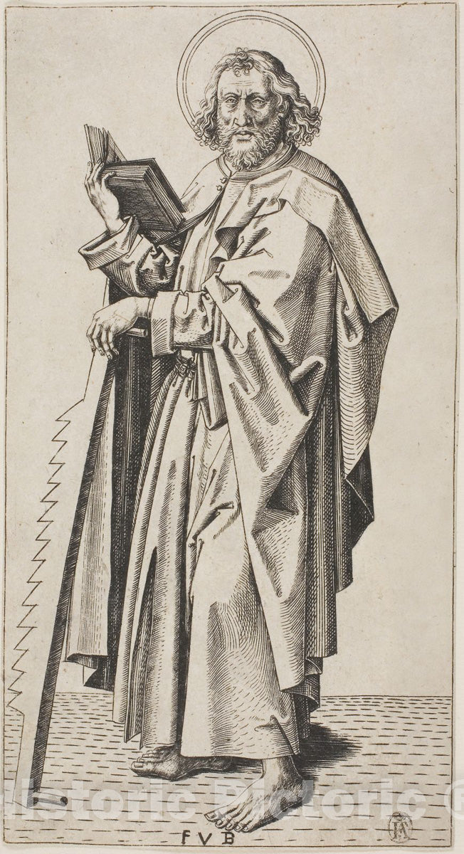 Art Print : Saint Simon, Master F.V.B., c 1495, Vintage Wall Decor :