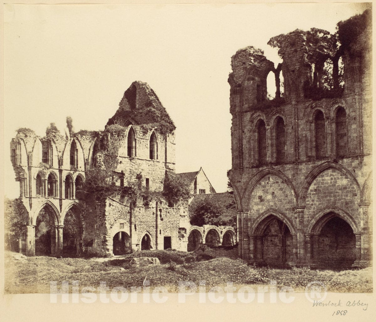 Photo Print : Alfred Capel Cure - Wenlock Abbey : Vintage Wall Art