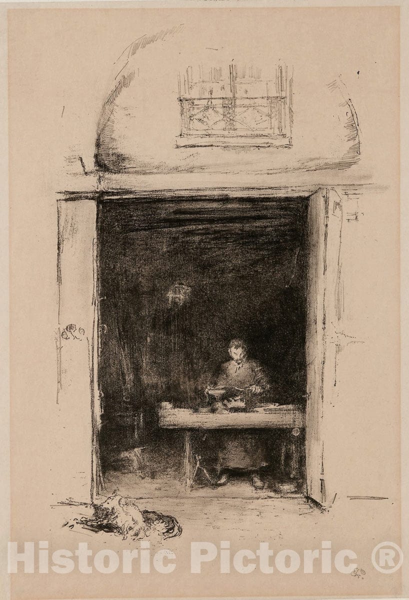 Art Print : The Smith, Passage du Dragon, James McNeill Whistler, c 1894, Vintage Wall Decor :