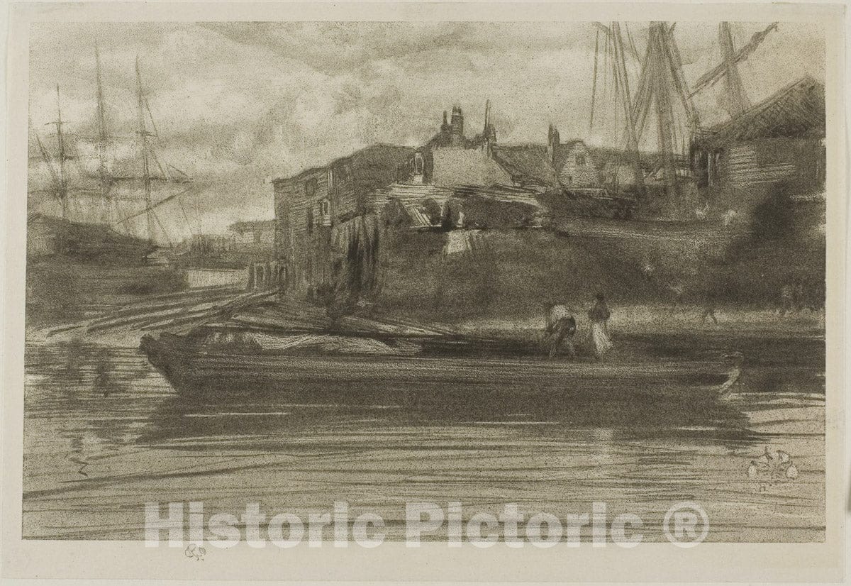 Art Print : Limehouse, James McNeill Whistler, 1878, Vintage Wall Decor :