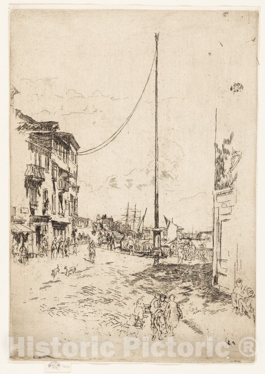 Art Print : The Little Mast, James McNeill Whistler, c 1880, Vintage Wall Decor :
