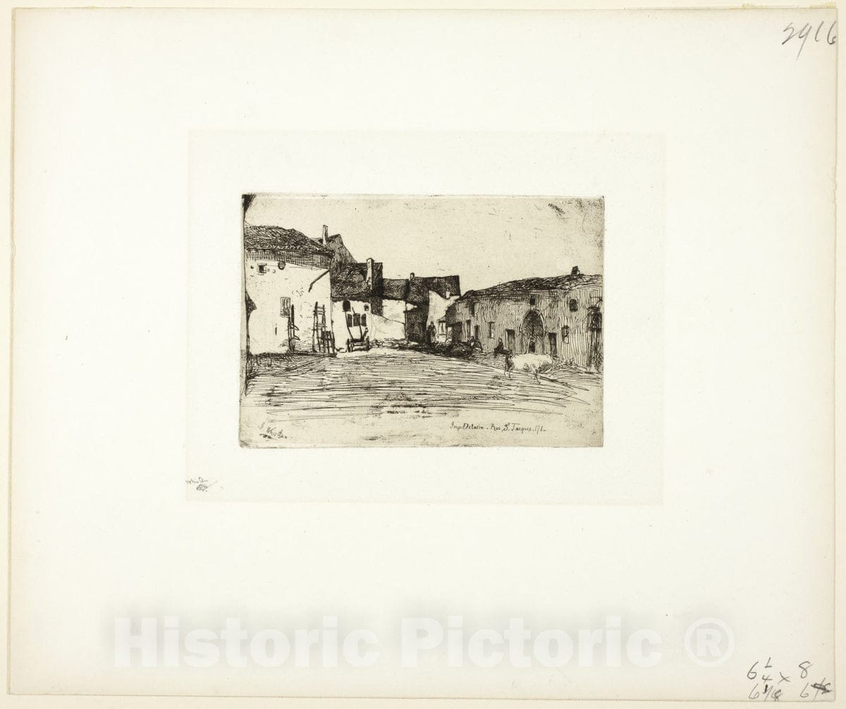 Art Print : Liverdun, James McNeill Whistler, c 1858, Vintage Wall Decor :