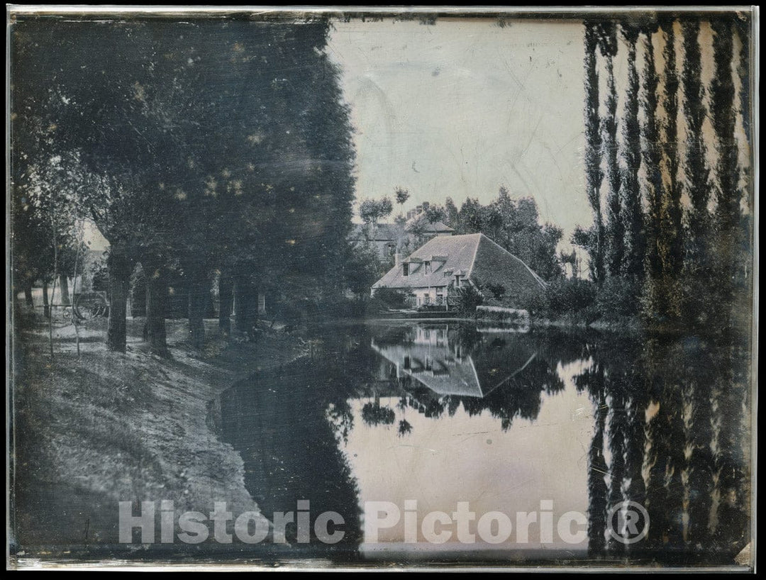 Photo Print : Marie-Charles-Isidore Choiselat - Landscape with Cottage : Vintage Wall Art