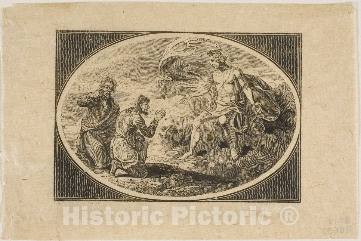 Art Print : Fable: The Envious Man and the Covetous, Thomas Bewick, c 1773, Vintage Wall Decor :