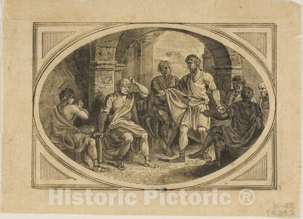 Art Print : Fable: The Boasting Traveler, Thomas Bewick, c 1773, Vintage Wall Decor :
