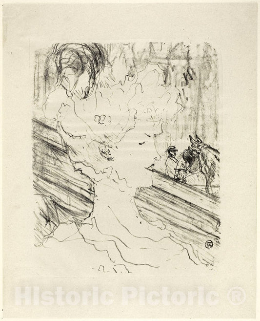 Art Print : Emilienne dAlenÃ§on, from Treize Lithographies, Henri de Toulouse-Lautrec, 1898, Vintage Wall Decor :