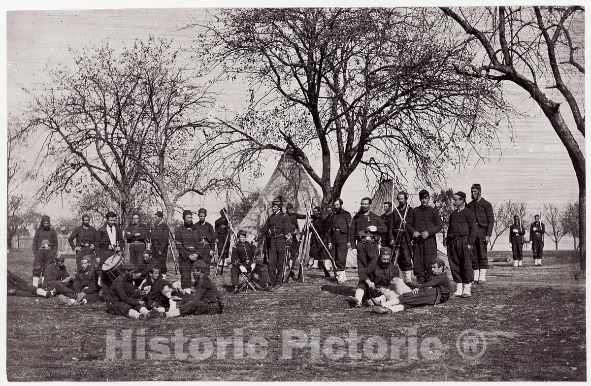 Photo Print : Formerly Mathew B. Brady - 164th New York Infantry : Vintage Wall Art