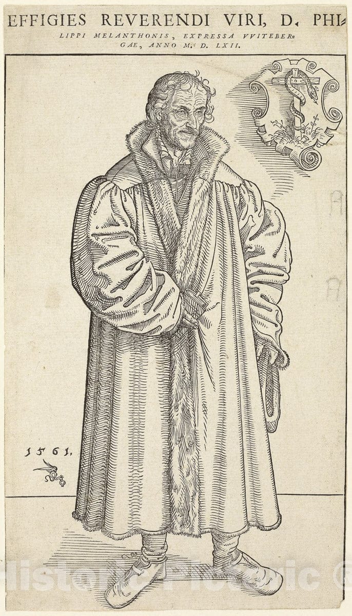 Art Print : Philip Melanchthon, Lucas Cranach, II, 1561, Vintage Wall Decor :