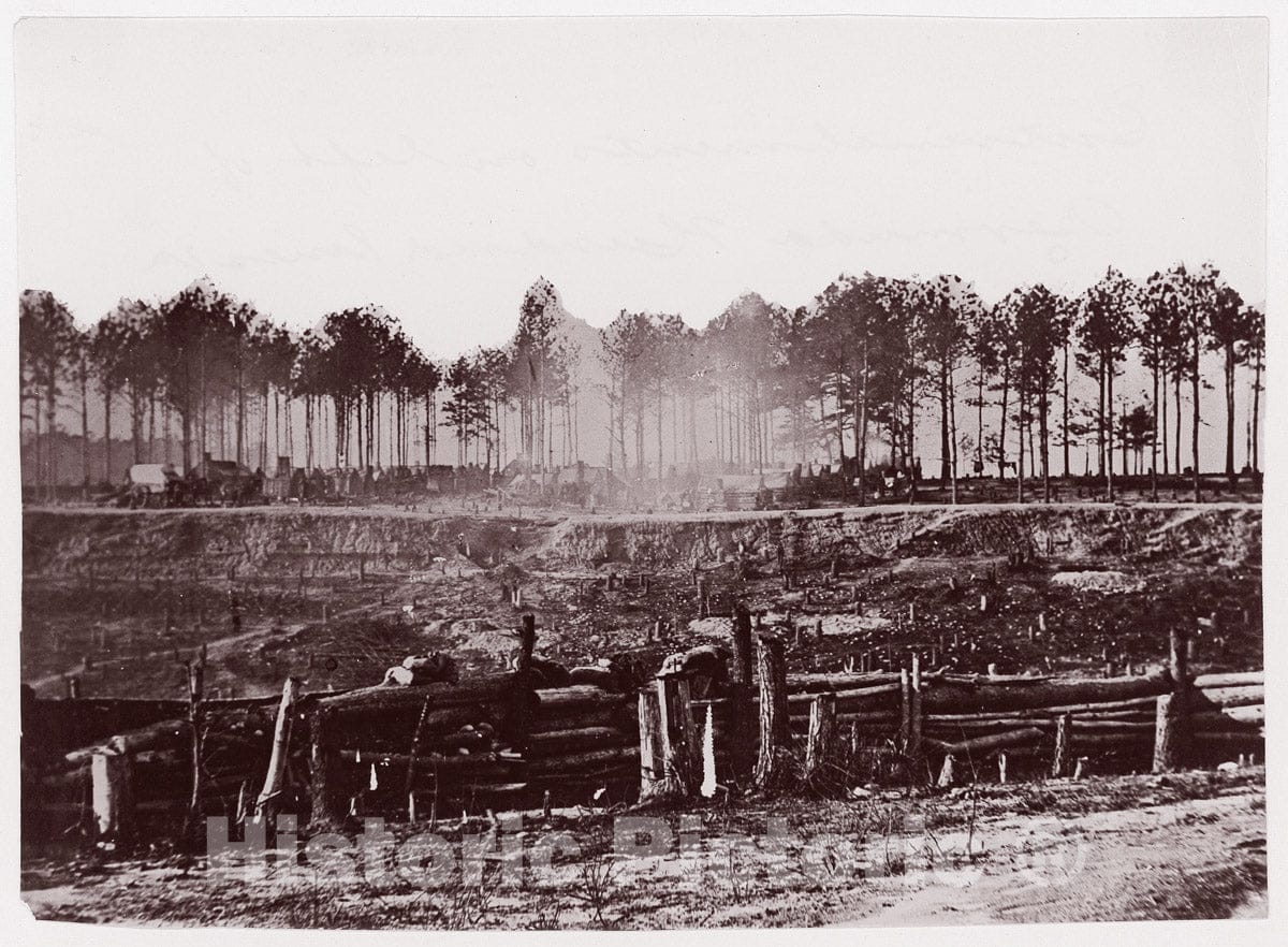 Photo Print : Andrew Joseph Russell - Entrenchments on Left of Bermuda Hundred Lines : Vintage Wall Art