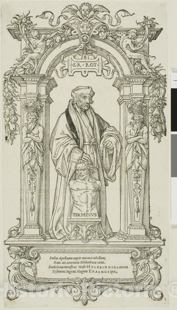 Art Print : Erasmus of Rotterdam, Hans Holbein, the younger, c.1530, Vintage Wall Decor :