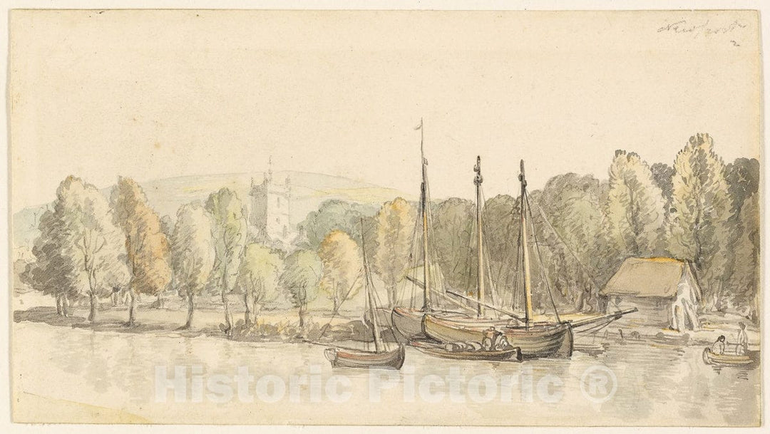 Art Print : Newport, Thomas Rowlandson, c.1802, Vintage Wall Decor :