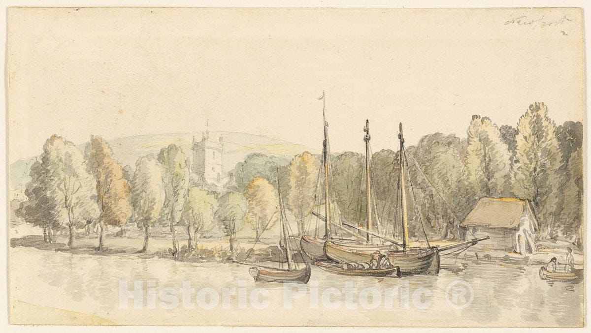 Art Print : Newport, Thomas Rowlandson, c.1802, Vintage Wall Decor :