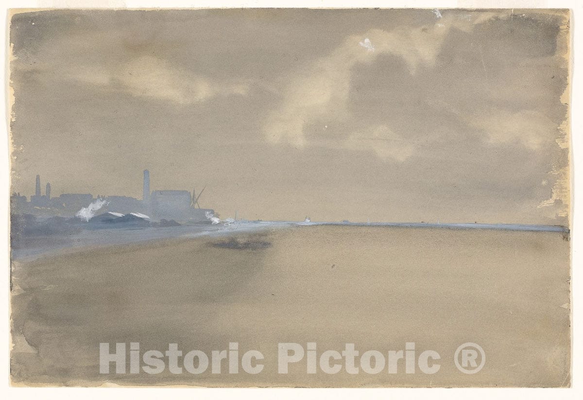 Art Print : Southampton Water, James McNeill Whistler, 1887, Vintage Wall Decor :