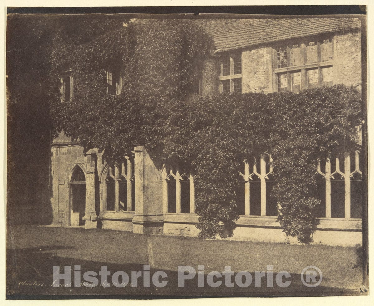Photo Print : Lacock Abbey, Cloisters, September 12, 1855 ? : Vintage Wall Art