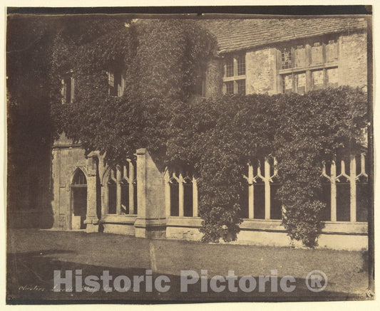 Photo Print : Lacock Abbey, Cloisters, September 12, 1855 ? : Vintage Wall Art