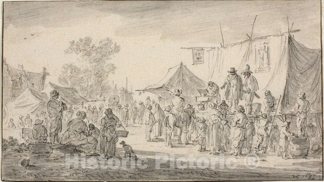 Art Print : Country Fair, Jan Van Goyen, 1653, Vintage Wall Decor :