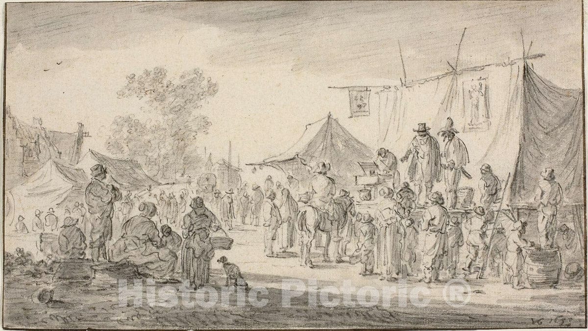 Art Print : Country Fair, Jan Van Goyen, 1653, Vintage Wall Decor :