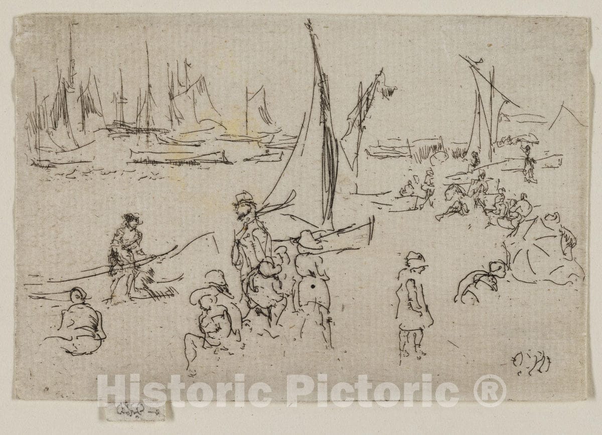 Art Print : Children, Portsmouth, James McNeill Whistler, c.1887, Vintage Wall Decor :
