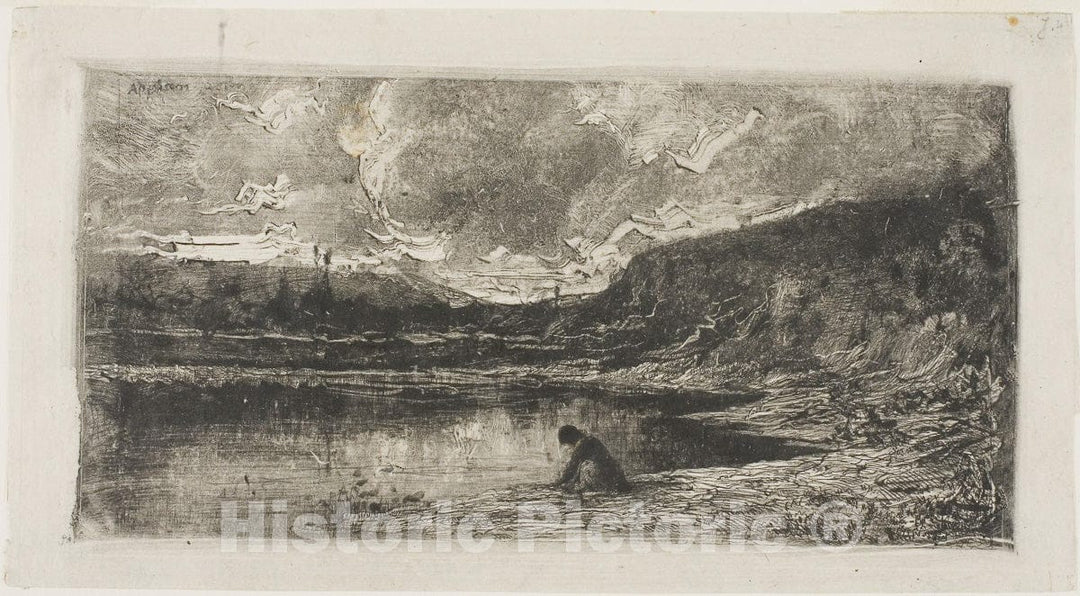 Art Print : A Cliff in the Parish of Rix, Adolphe Appian, c 1862, Vintage Wall Decor :