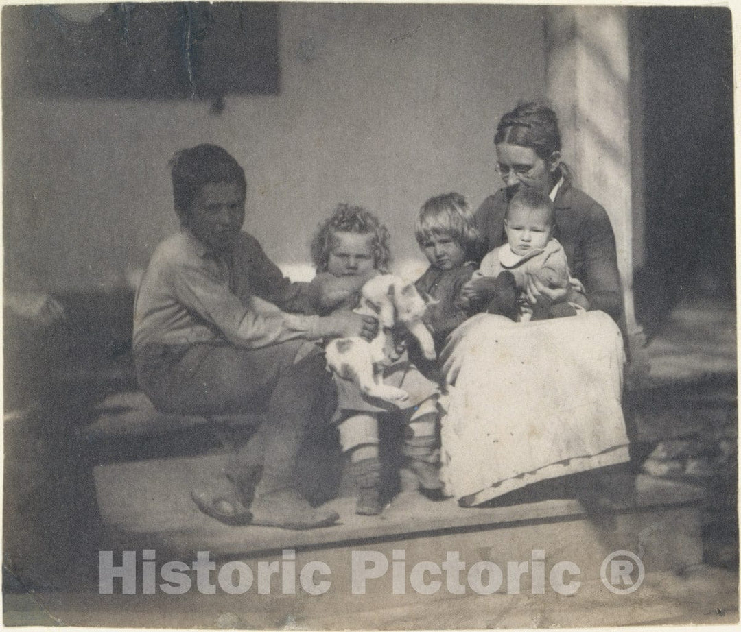 Photo Print : Thomas Eakins - Frances Crowell with Unidentified Boy, Katie, James, and Frances Crowell : Vintage Wall Art