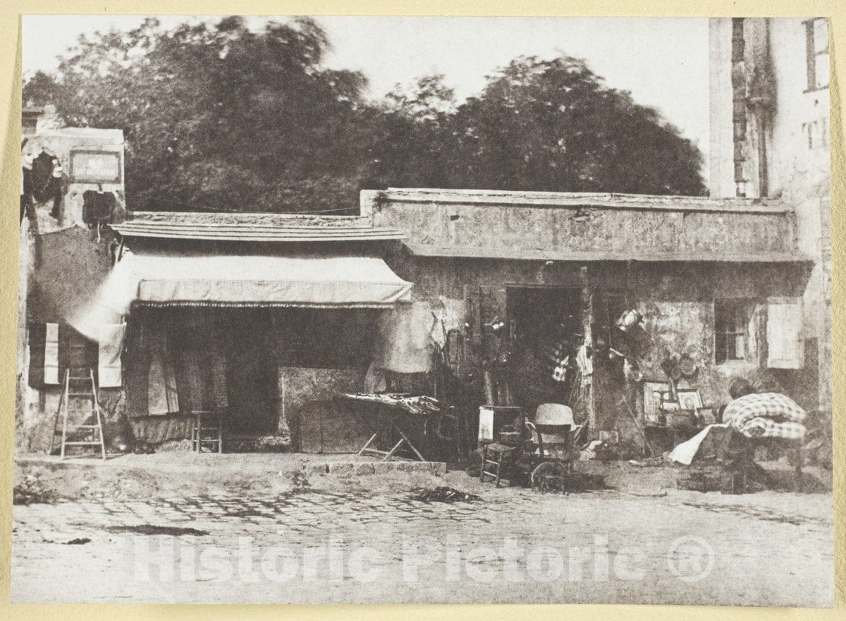 Art Photo : Brocanteurs rue de Rocher, Hippolyte Bayard, c 1842, Vintage Wall Decor :