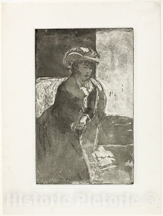 Art Print : The Corner of the Sofa, No. 3, Mary Cassatt, c 1880, Vintage Wall Decor :