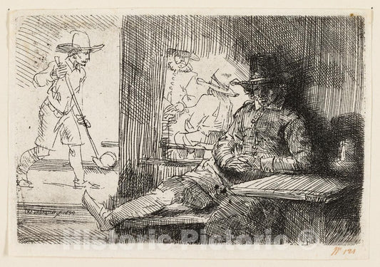Art Print : The Ringball Player, Rembrandt Harmenszoon Van Rijn, c.1637, Vintage Wall Decor :