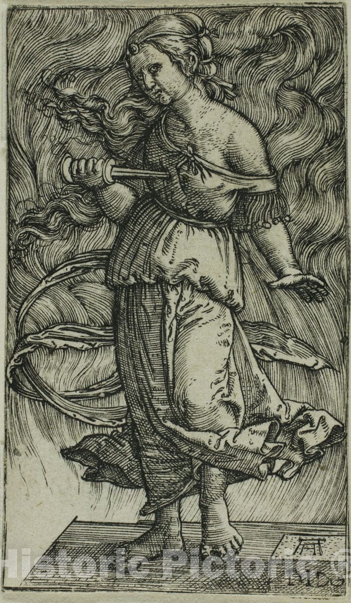 Art Print : Dido Killing Herself, Albrecht Altdorfer, c.1547, Vintage Wall Decor :