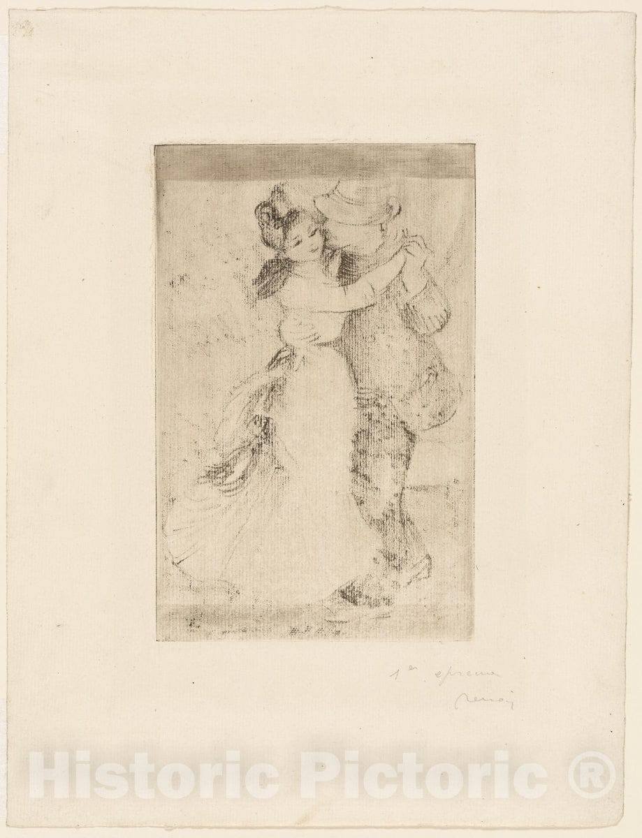 Art Print : Dance in the Country, Pierre-Auguste Renoir, c 1898, Vintage Wall Decor :