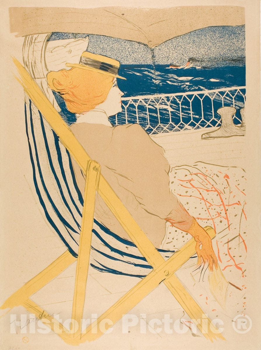 Art Print : The Passenger in Cabin 54Â—Cruise, Henri de Toulouse-Lautrec, c 1985, Vintage Wall Decor :
