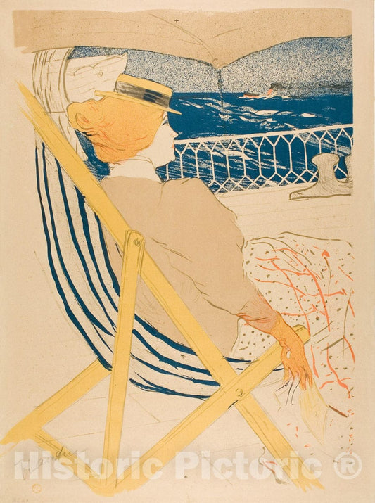 Art Print : The Passenger in Cabin 54Â—Cruise, Henri de Toulouse-Lautrec, c 1985, Vintage Wall Decor :