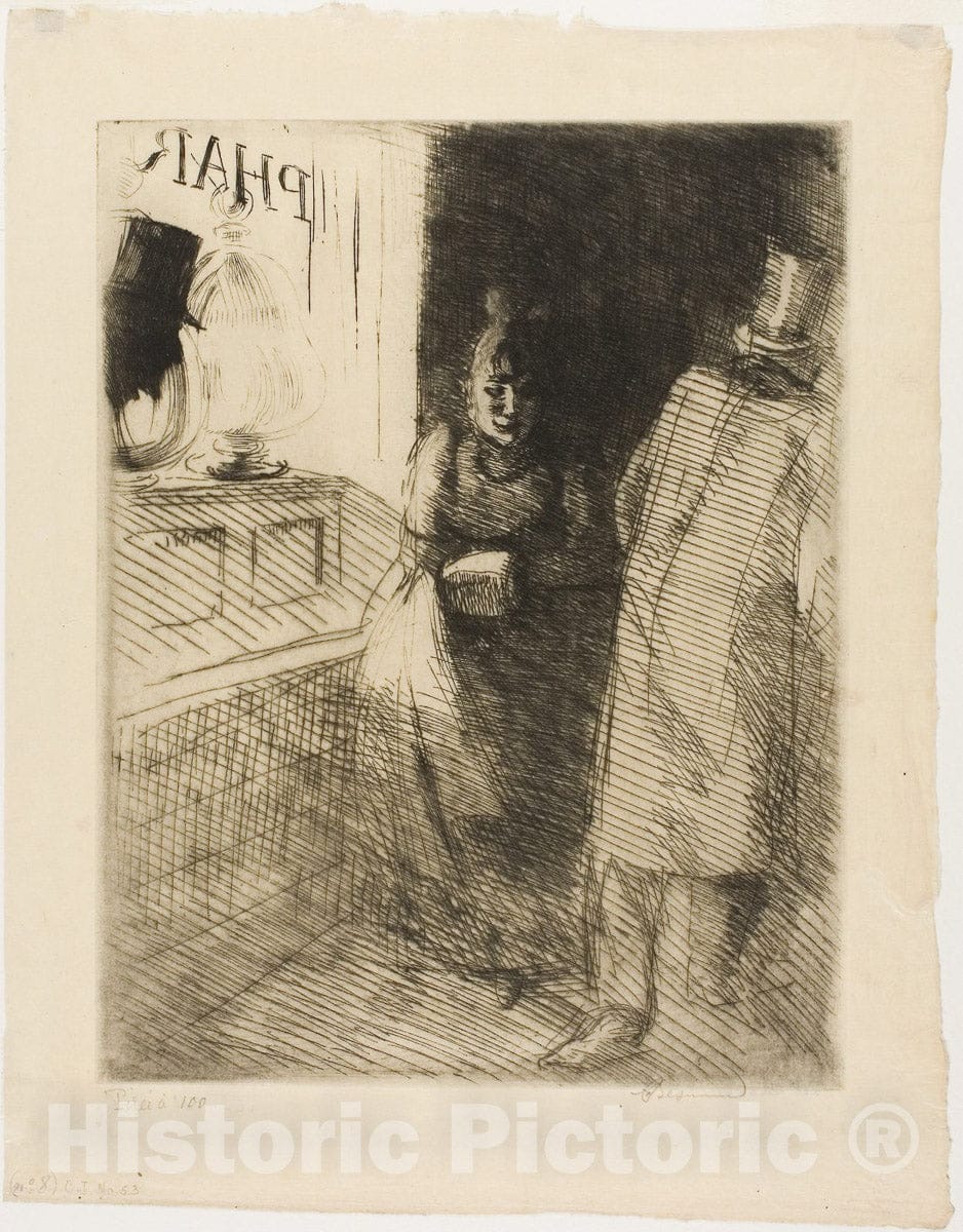Art Print : Prostitution, plate ten from Woman, Albert Besnard, c 1909, Vintage Wall Decor :