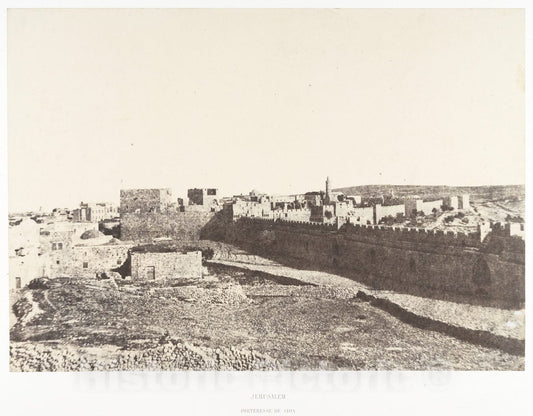 Photo Print : Auguste Salzmann - Jérusalem, Forteresse de Soin : Vintage Wall Art