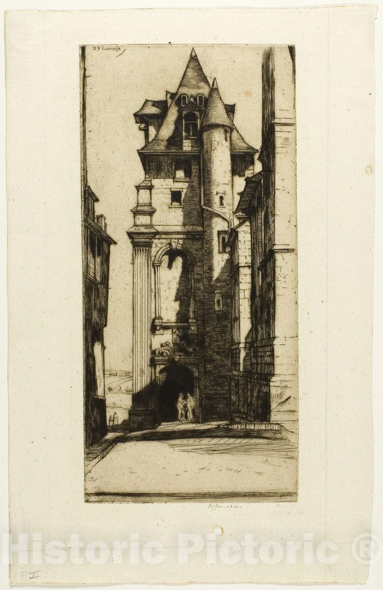 Art Print : St. Aignan, Chartres, David Young Cameron, c 1860, Vintage Wall Decor :