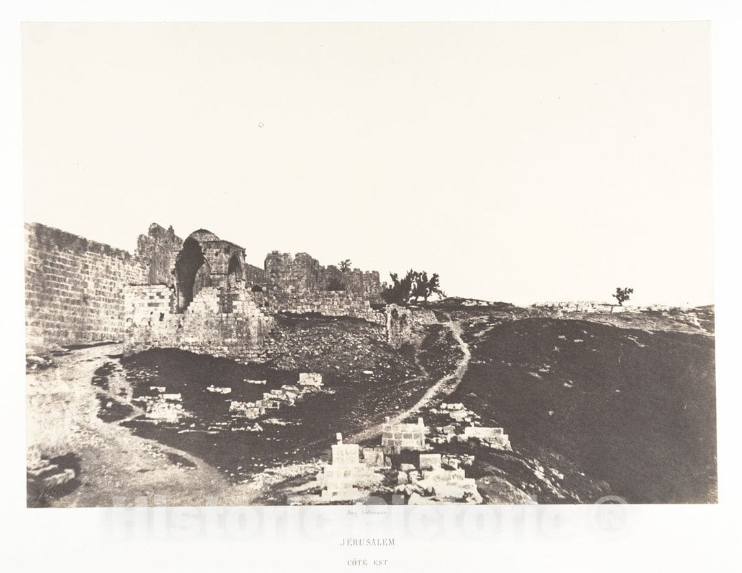 Photo Print : Auguste Salzmann - Jérusalem, Côté Est de Jérusalem : Vintage Wall Art