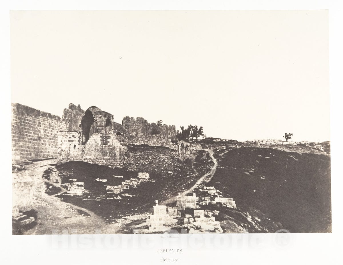 Photo Print : Auguste Salzmann - Jérusalem, Côté Est de Jérusalem : Vintage Wall Art