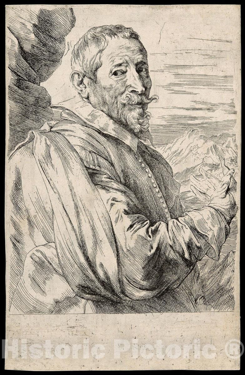 Art Print : Joos de Momper, Anthony Van Dyck, c.1632, Vintage Wall Decor :