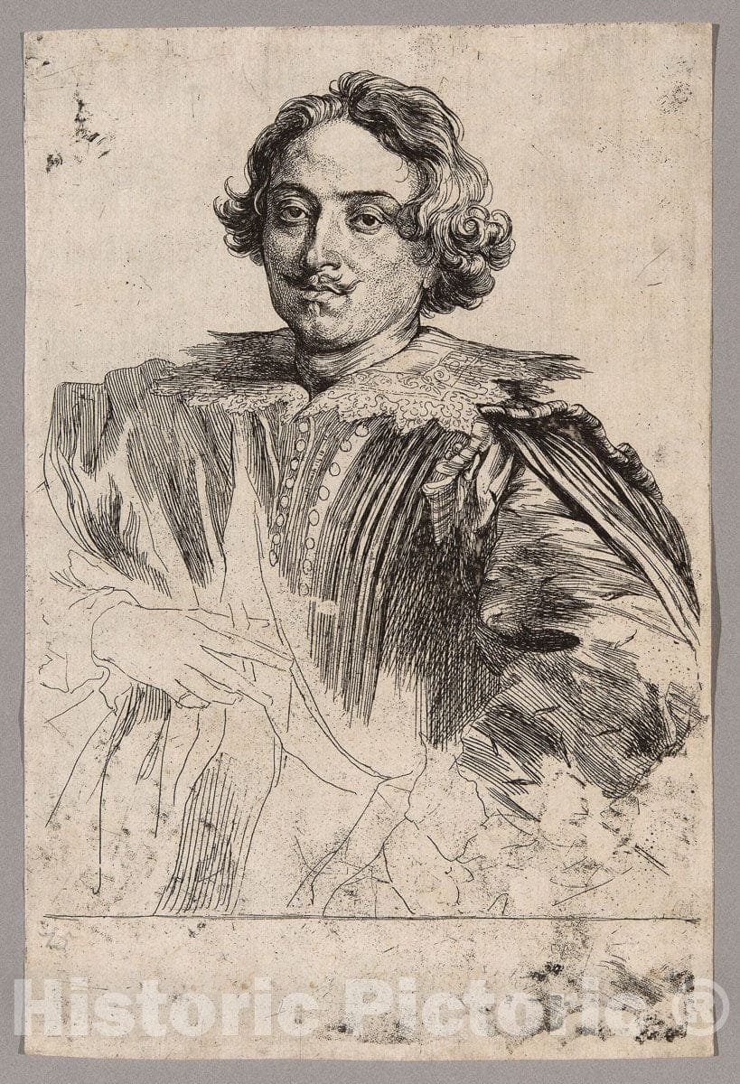Art Print : Justus Sustermans, Anthony Van Dyck, c.1632, Vintage Wall Decor :