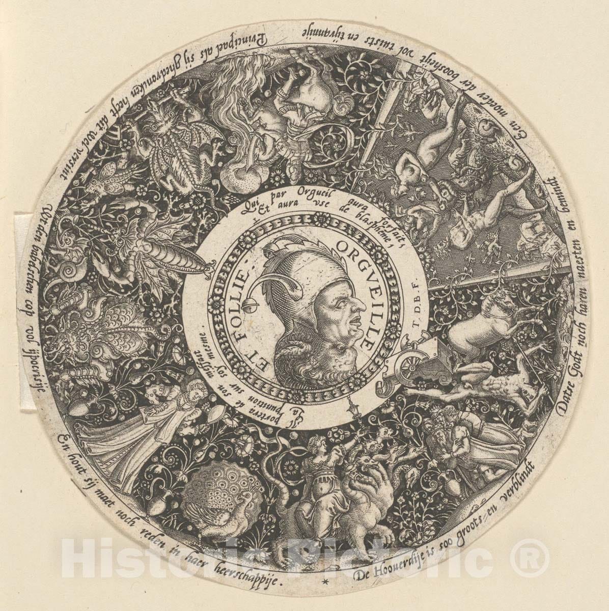 Art Print : Pride and Madness (Orgeuille et Follie), Theodor de Bry, c 1958, Vintage Wall Decor :