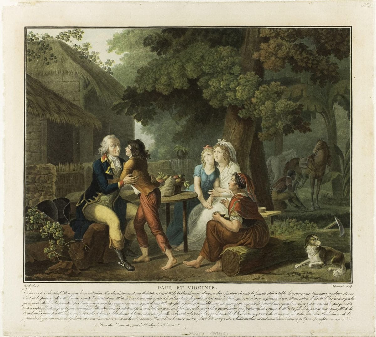 Art Print : The Arrival of Bourdonnais, Charles Melchior Descourtis, c.1812, Vintage Wall Decor :