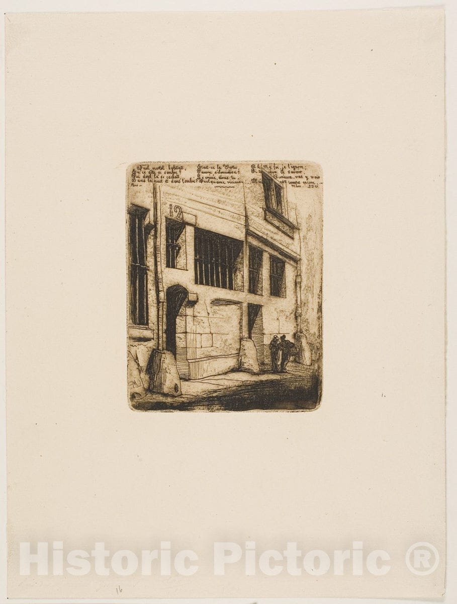 Art Print : La rue des Mauvais GarÃ§ons, Charles Meryon, c.1975, Vintage Wall Decor :